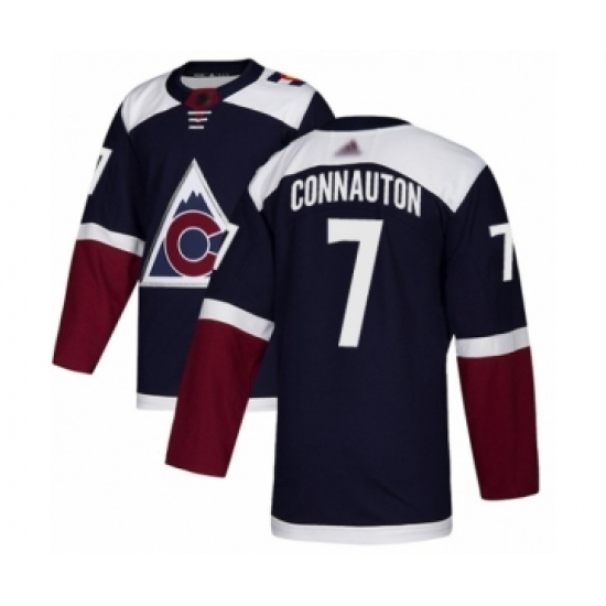 Youth Colorado Avalanche 7 Kevin Connauton Authentic Navy Blue Alternate Hockey Jersey