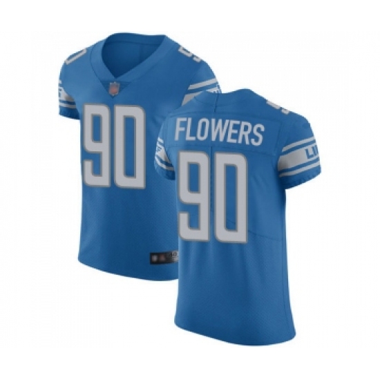 Men's Detroit Lions 90 Trey Flowers Blue Team Color Vapor Untouchable Elite Player Football Jersey