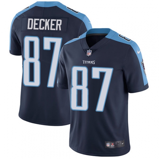 Youth Nike Tennessee Titans 87 Eric Decker Elite Navy Blue Alternate NFL Jersey