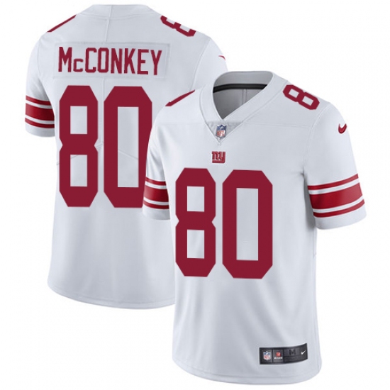 Men's Nike New York Giants 80 Phil McConkey White Vapor Untouchable Limited Player NFL Jersey