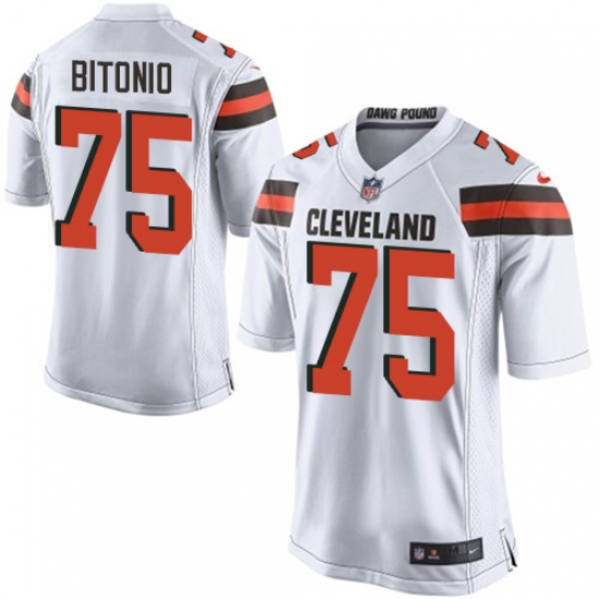 Men's Nike Cleveland Browns 75 Joel Bitonio Game White NFL Jersey