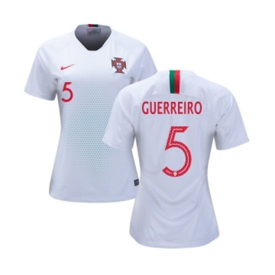 Women's Portugal 5 Guerreiro Away Soccer Country Jersey