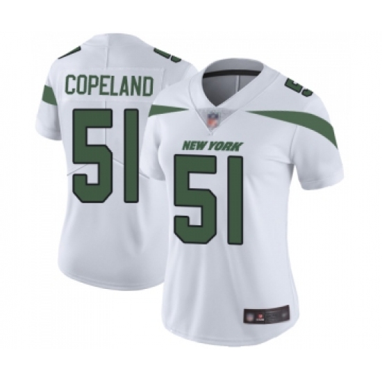 Women's New York Jets 51 Brandon Copeland White Vapor Untouchable Limited Player Football Jersey