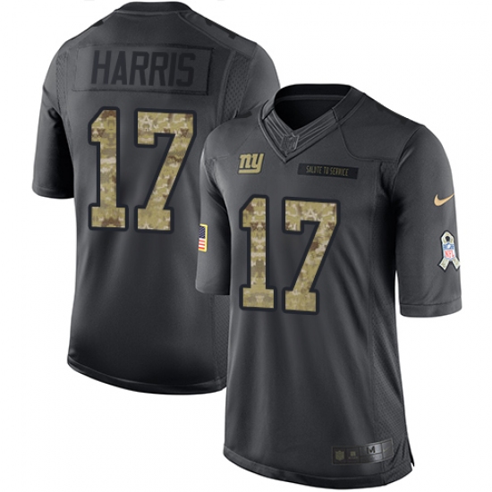 Youth Nike New York Giants 17 Dwayne Harris Limited Black 2016 Salute to Service NFL Jersey