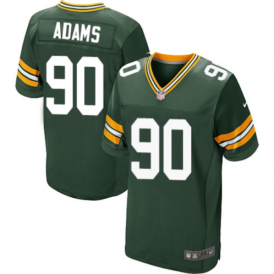 Men's Nike Green Bay Packers 90 Montravius Adams Elite Green Team Color NFL Jersey