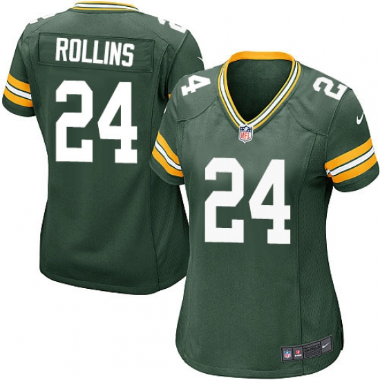 Women's Nike Green Bay Packers 24 Quinten Rollins Game Green Team Color NFL Jersey