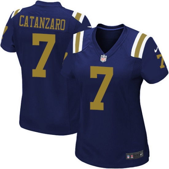 Women's Nike New York Jets 7 Chandler Catanzaro Game Navy Blue Alternate NFL Jersey