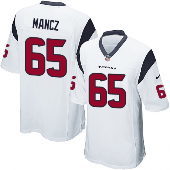 Men's Nike Houston Texans 65 Greg Mancz Game White NFL Jersey