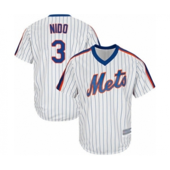 Youth New York Mets 3 Tomas Nido Authentic White Alternate Cool Base Baseball Player Jersey