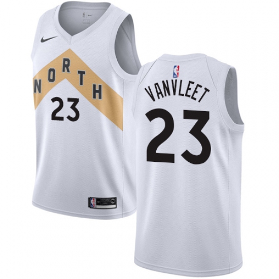 Youth Nike Toronto Raptors 23 Fred VanVleet Swingman White NBA Jersey - City Edition