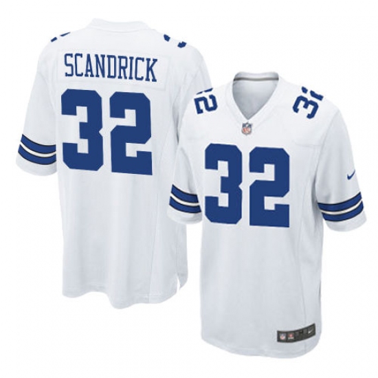 Men's Nike Dallas Cowboys 32 Orlando Scandrick Game White NFL Jersey