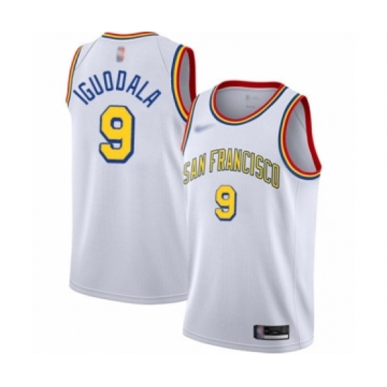 Women's Golden State Warriors 9 Andre Iguodala Swingman White Hardwood Classics Basketball Jersey - San Francisco Classic Edition