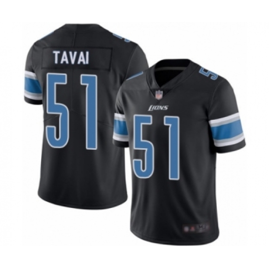 Youth Detroit Lions 51 Jahlani Tavai Limited Black Rush Vapor Untouchable Football Jersey