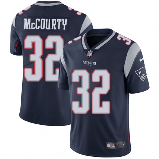 Men's Nike New England Patriots 32 Devin McCourty Navy Blue Team Color Vapor Untouchable Limited Player NFL Jersey