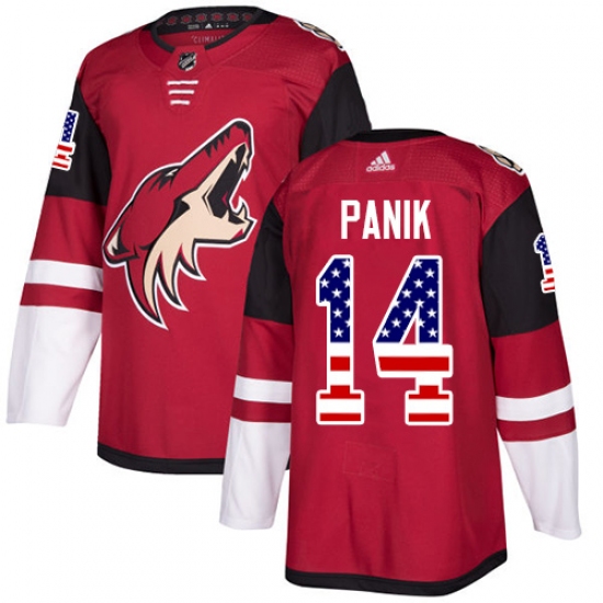 Men's Adidas Arizona Coyotes 14 Richard Panik Authentic Red USA Flag Fashion NHL Jersey