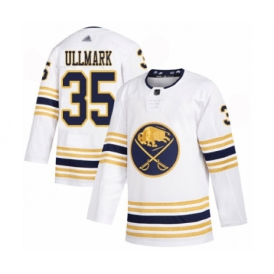 Men's Buffalo Sabres 35 Linus Ullmark Authentic White 50th Season Hockey Jersey