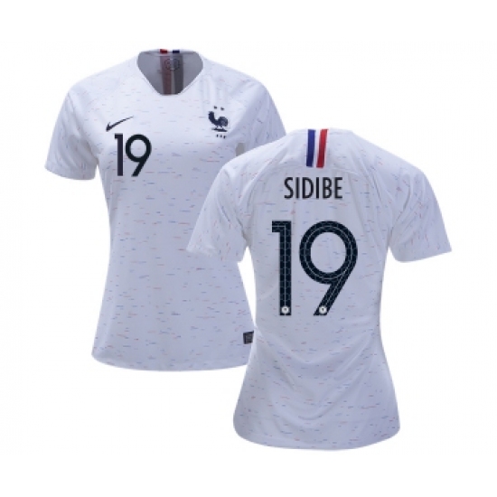 Women's France 19 Sidibe Away Soccer Country Jersey