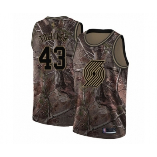 Women's Portland Trail Blazers 43 Anthony Tolliver Swingman Camo Realtree Collection Basketball Jersey