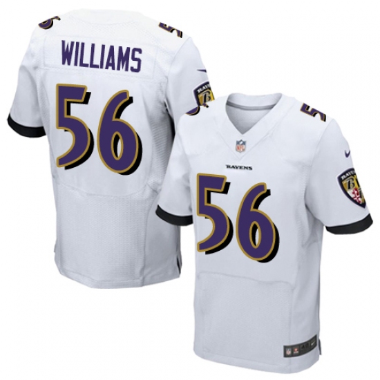 Men's Nike Baltimore Ravens 56 Tim Williams Elite White NFL Jersey