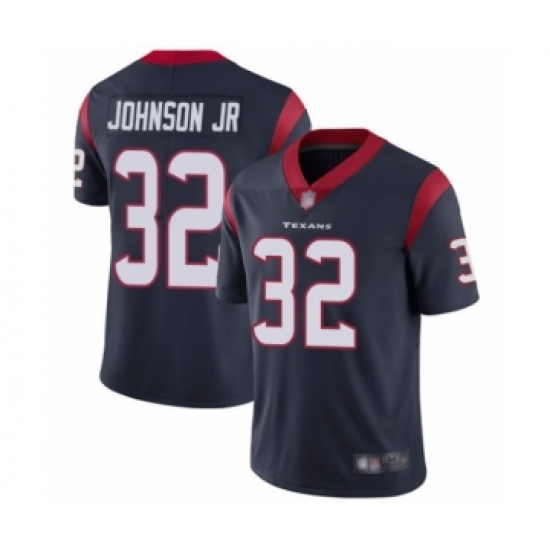 Men's Houston Texans 32 Lonnie Johnson Navy Blue Team Color Vapor Untouchable Limited Player Football Jersey