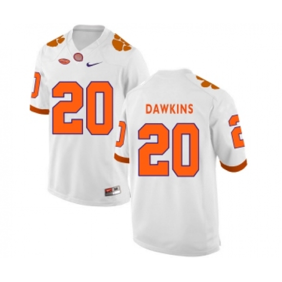 Clemson Tigers 20 Brian Dawkins White College Football Jersey