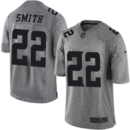 Men's Nike Minnesota Vikings 22 Harrison Smith Limited Gray Gridiron NFL Jersey