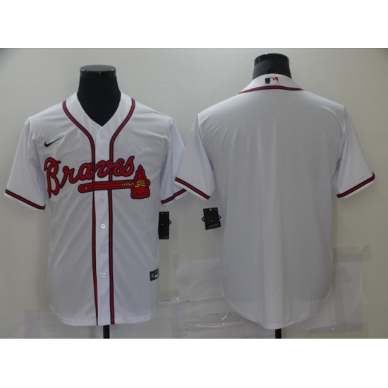 Men's Nike Atlanta Braves Blank White Authentic Jersey