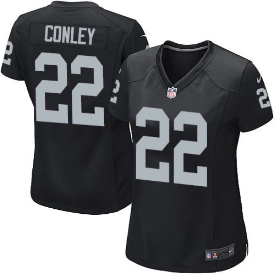 Women's Nike Oakland Raiders 22 Gareon Conley Game Black Team Color NFL Jersey