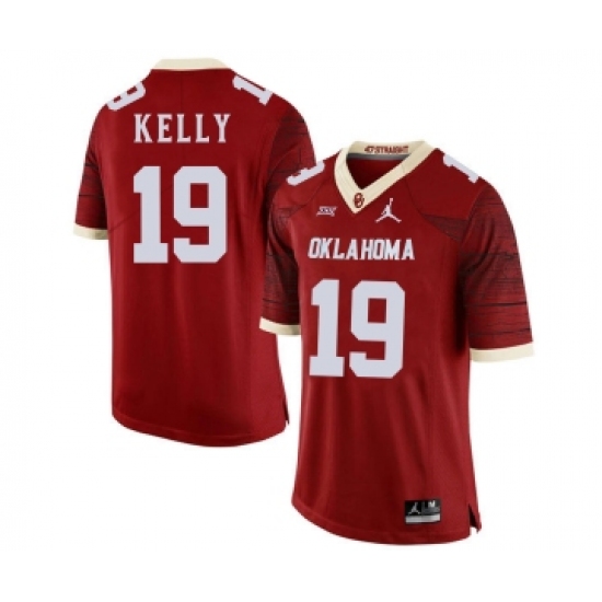 Oklahoma Sooners 19 Caleb Kelly Red 47 Game Winning Streak College Football Jersey