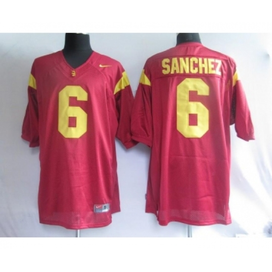 USC Trojans 6 Sanchez red Jerseys