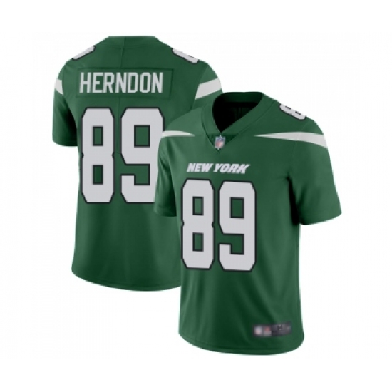 Men's New York Jets 89 Chris Herndon Green Team Color Vapor Untouchable Limited Player Football Jersey