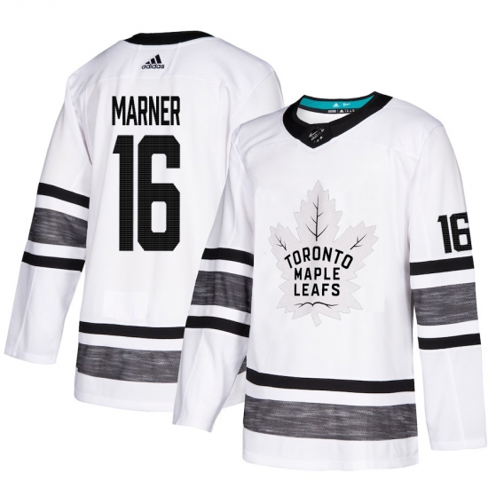 Men's Adidas Toronto Maple Leafs 16 Mitchell Marner White 2019 All-Star Game Parley Authentic Stitched NHL Jersey