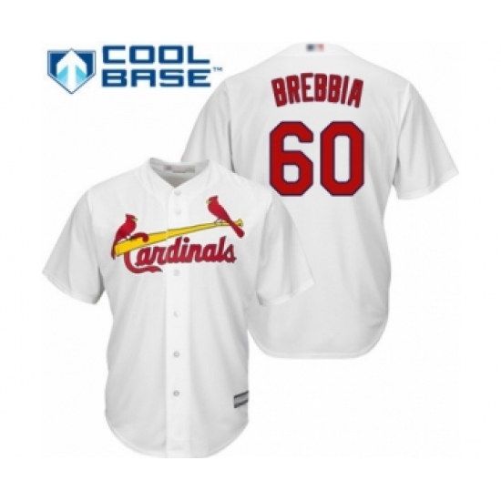 Youth St. Louis Cardinals 60 John Brebbia Authentic White Home Cool Base Baseball Player Jersey