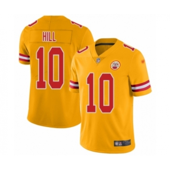 Youth Kansas City Chiefs 10 Tyreek Hill Limited Gold Inverted Legend Football Jersey