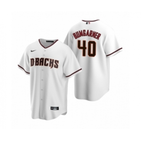 Men's Arizona Diamondbacks 40 Madison Bumgarner Nike White Replica Home Jersey