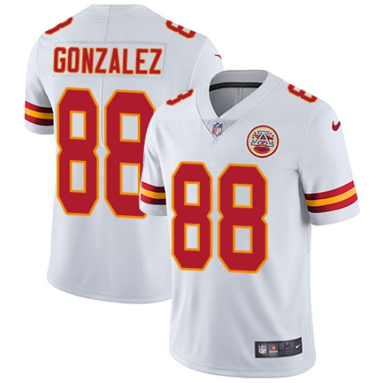 Men's Nike Kansas City Chiefs 88 Tony Gonzalez White Vapor Untouchable Limited Player NFL Jersey