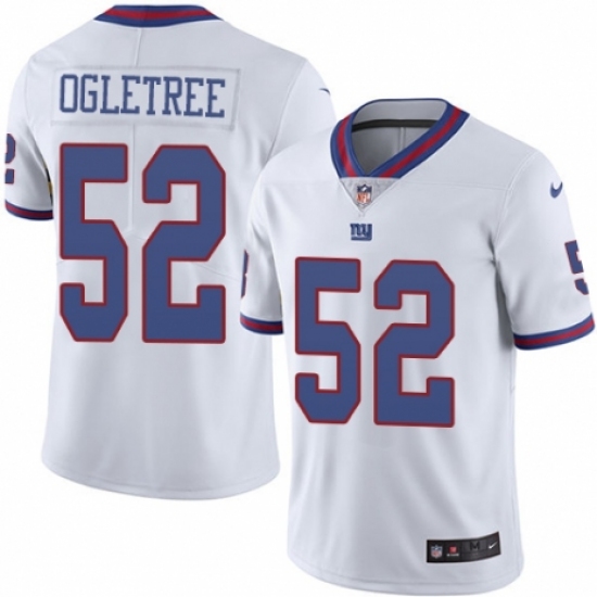 Youth Nike New York Giants 52 Alec Ogletree Limited White Rush Vapor Untouchable NFL Jersey