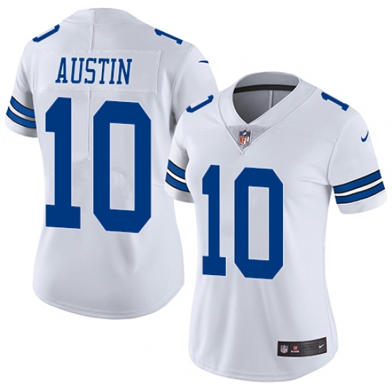 Women's Nike Dallas Cowboys 10 Tavon Austin White Vapor Untouchable Limited Player NFL Jersey