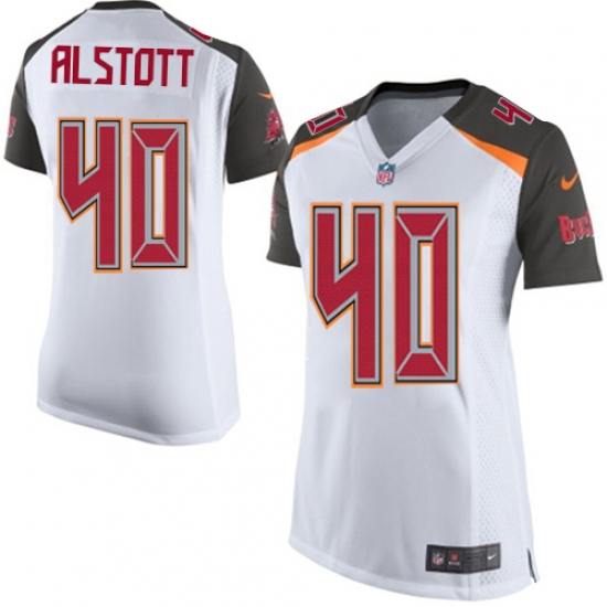 Women's Nike Tampa Bay Buccaneers 40 Mike Alstott Game White NFL Jersey