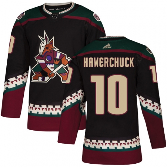 Youth Adidas Arizona Coyotes 10 Dale Hawerchuck Premier Black Alternate NHL Jersey