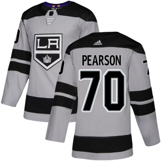 Men's Adidas Los Angeles Kings 70 Tanner Pearson Premier Gray Alternate NHL Jersey