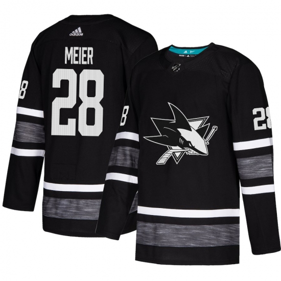 Men's Adidas San Jose Sharks 28 Timo Meier Black 2019 All-Star Game Parley Authentic Stitched NHL Jersey