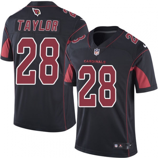 Men's Nike Arizona Cardinals 28 Jamar Taylor Elite Black Rush Vapor Untouchable NFL Jersey