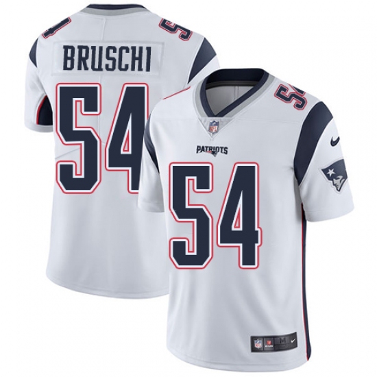 Youth Nike New England Patriots 54 Tedy Bruschi White Vapor Untouchable Limited Player NFL Jersey