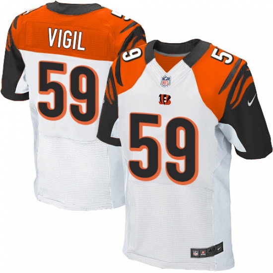 Men's Nike Cincinnati Bengals 59 Nick Vigil Elite White NFL Jersey