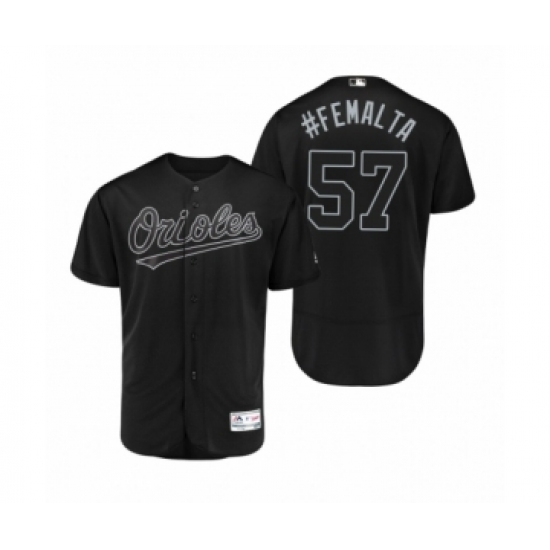 Men's Baltimore Orioles Hanser Alberto 57 Femalta Black 2019 Players Weekend Authentic Nickname Jersey