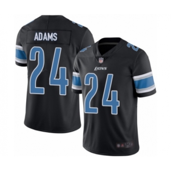 Youth Detroit Lions 24 Andrew Adams Limited Black Rush Vapor Untouchable Football Jersey