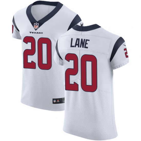 Men's Nike Houston Texans 20 Jeremy Lane White Vapor Untouchable Elite Player NFL Jersey