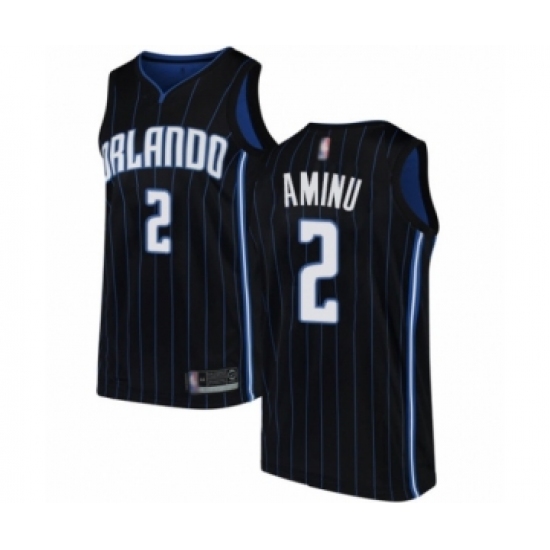 Men's Orlando Magic 2 Al-Farouq Aminu Authentic Black Basketball Jersey Statement Edition