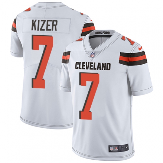 Men's Nike Cleveland Browns 7 DeShone Kizer White Vapor Untouchable Limited Player NFL Jersey